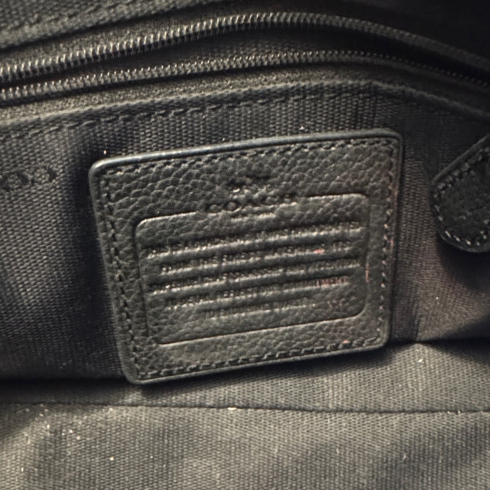 Coach Black Leather Satchel Bag - Picture 3 of 6